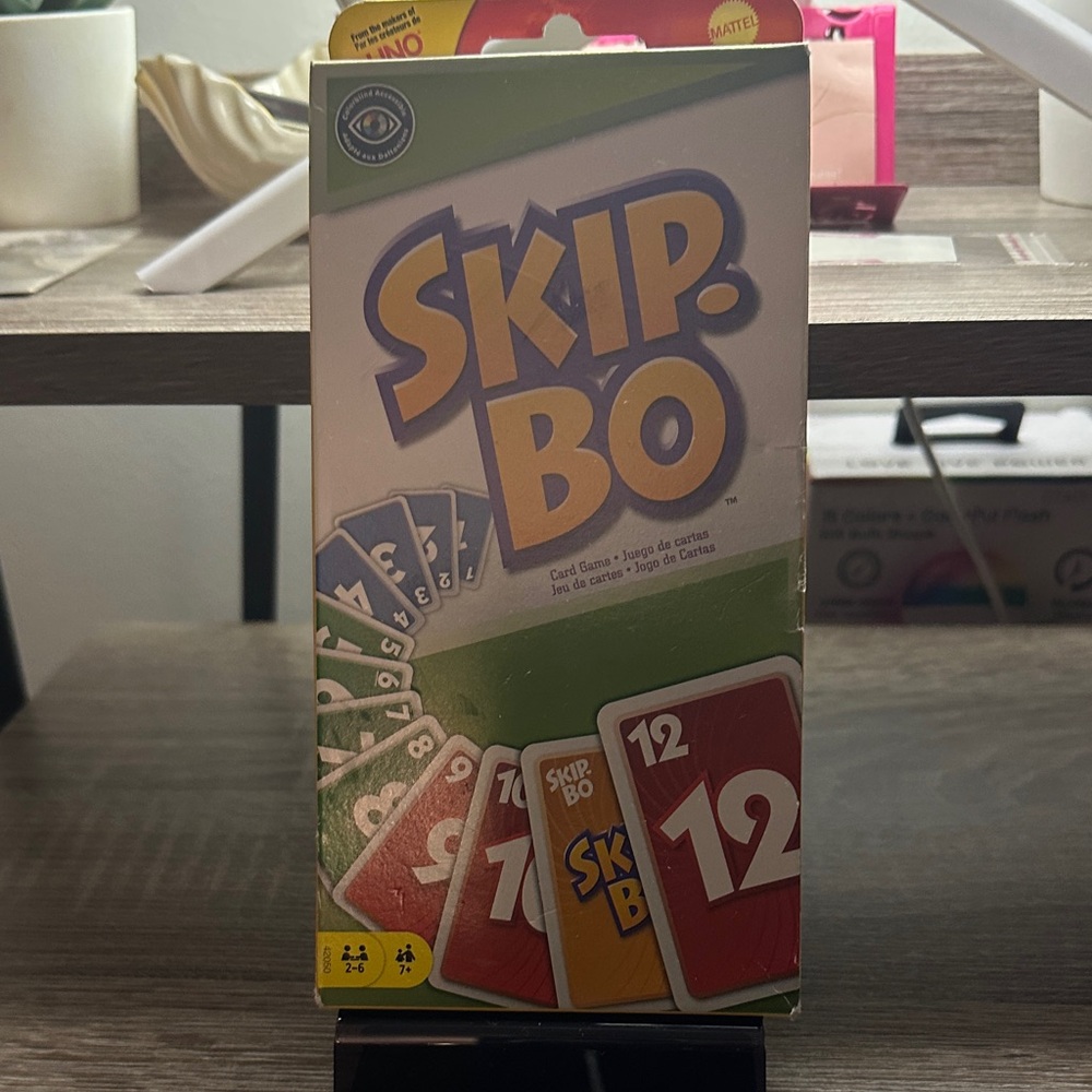 Mattel Skip-Bo Card Game - Green/Red/Blue/Yellow
